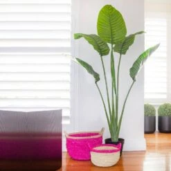 63 In. Artificial UV Resistant Indoor/Outdoor Travelers Palm Tree -AFLORAL ONLINE STORE nearly natural artificial trees 5445 1f 1000