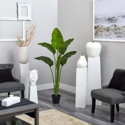 63 In. Artificial UV Resistant Indoor/Outdoor Travelers Palm Tree -AFLORAL ONLINE STORE nearly natural artificial trees 5445 fa 1000