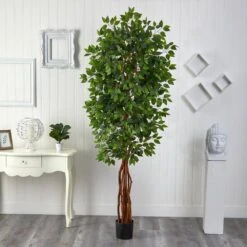 7.5 Ft. Artificial Super Deluxe Ficus Tree -AFLORAL ONLINE STORE nearly natural artificial trees 5453 31 1000