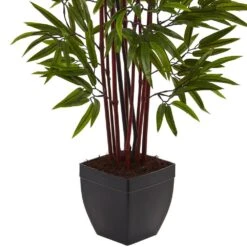 4 Ft. Artificial Bamboo Silk Tree With Planter 8 4 Ft. Artificial Bamboo Silk Tree With Planter -AFLORAL ONLINE STORE nearly natural artificial trees 5457 4f 1000