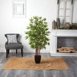 5 Ft. Artificial Bamboo Silk Tree With Planter -AFLORAL ONLINE STORE nearly natural artificial trees 5458 1f 1000