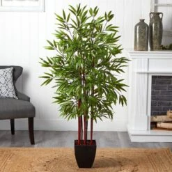 5 Ft. Artificial Bamboo Silk Tree With Planter -AFLORAL ONLINE STORE nearly natural artificial trees 5458 31 1000