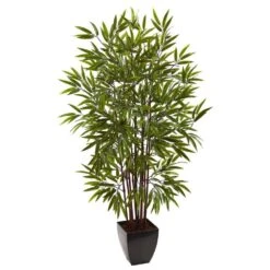 5 Ft. Artificial Bamboo Silk Tree With Planter