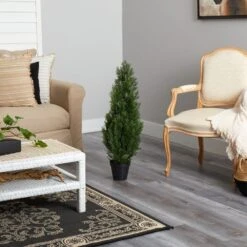 3 Ft. Artificial Indoor/Outdoor Mini Cedar Pine Tree -AFLORAL ONLINE STORE nearly natural artificial trees 5470 44 1000
