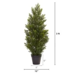 3 Ft. Artificial Indoor/Outdoor Mini Cedar Pine Tree -AFLORAL ONLINE STORE nearly natural artificial trees 5470 fa 1000