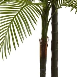 Indoor And Outdoor 7 Ft. Artificial Double Robellini Palm Tree UV Resistant -AFLORAL ONLINE STORE nearly natural artificial trees 5480 4f 1000