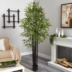 Indoor And Outdoor 6 Ft. Artificial Black Bamboo Tree UV Resistant 19 Indoor And Outdoor 6 Ft. Artificial Black Bamboo Tree UV Resistant -AFLORAL ONLINE STORE nearly natural artificial trees 5481 44 1000