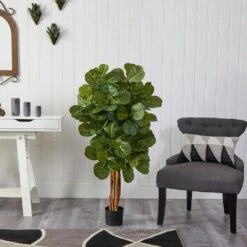 4 In. Fiddle Leaf Fig Artificial Tree -AFLORAL ONLINE STORE nearly natural artificial trees 5490 31 1000