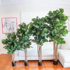 4 In. Fiddle Leaf Fig Artificial Tree -AFLORAL ONLINE STORE nearly natural artificial trees 5490 44 1000