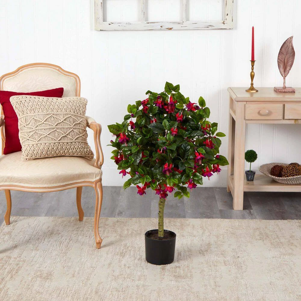 3 In. Fuchsia Artificial Tree 5 3 In. Fuchsia Artificial Tree - Image 3