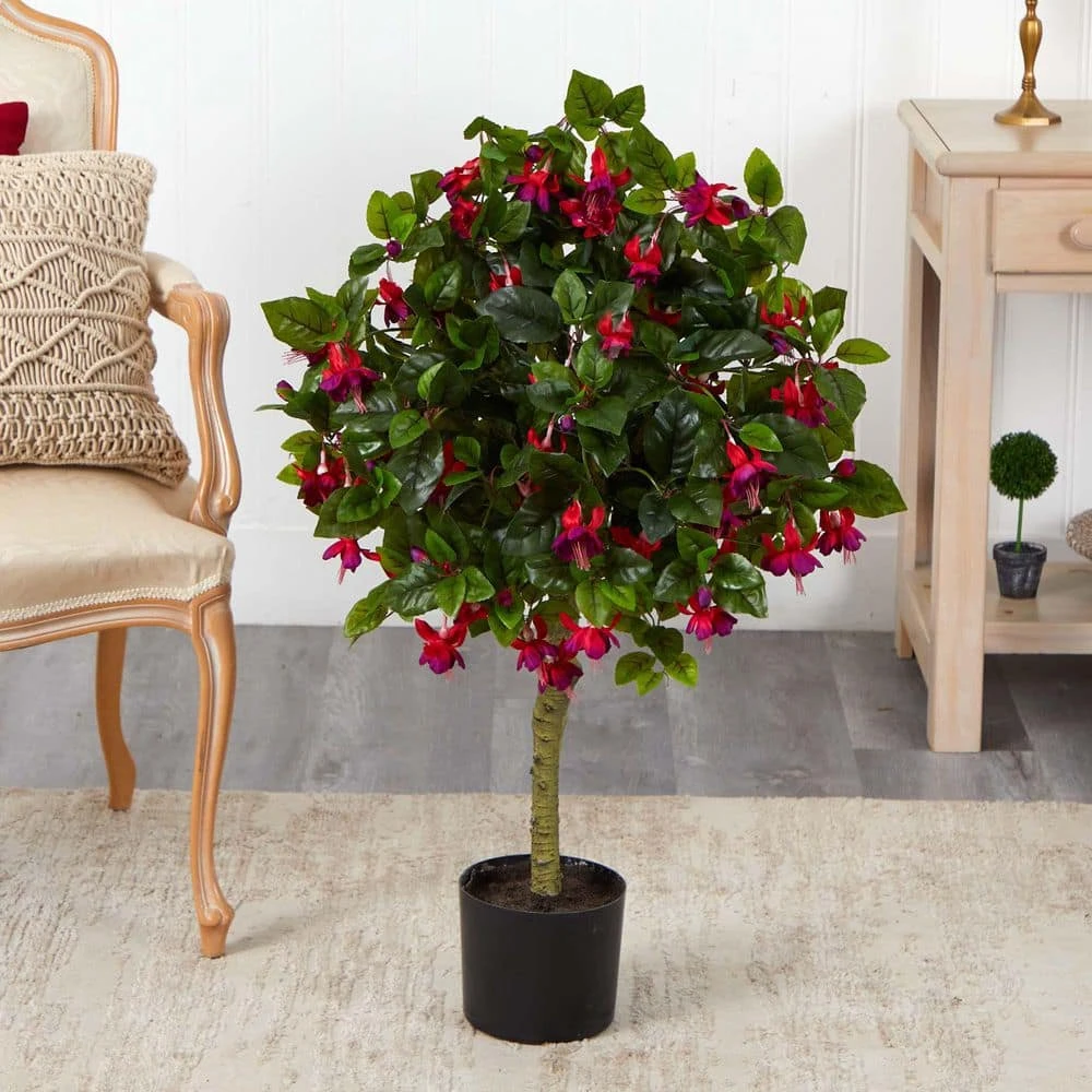 3 In. Fuchsia Artificial Tree 4 3 In. Fuchsia Artificial Tree - Image 2