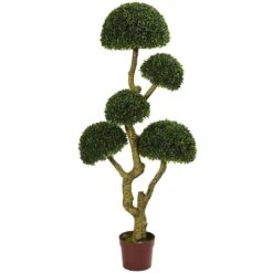 5 Ft. UV Resistant Indoor/Outdoor 5-Head Boxwood Artificial Tree