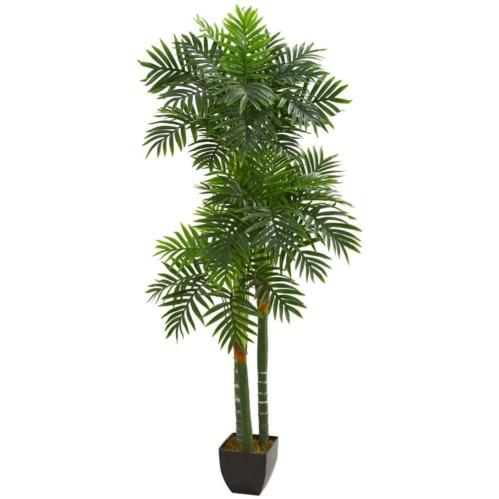 Indoor 5.5 Ft. Triple Areca Palm Artificial Tree 3 Indoor 5.5 Ft. Triple Areca Palm Artificial Tree