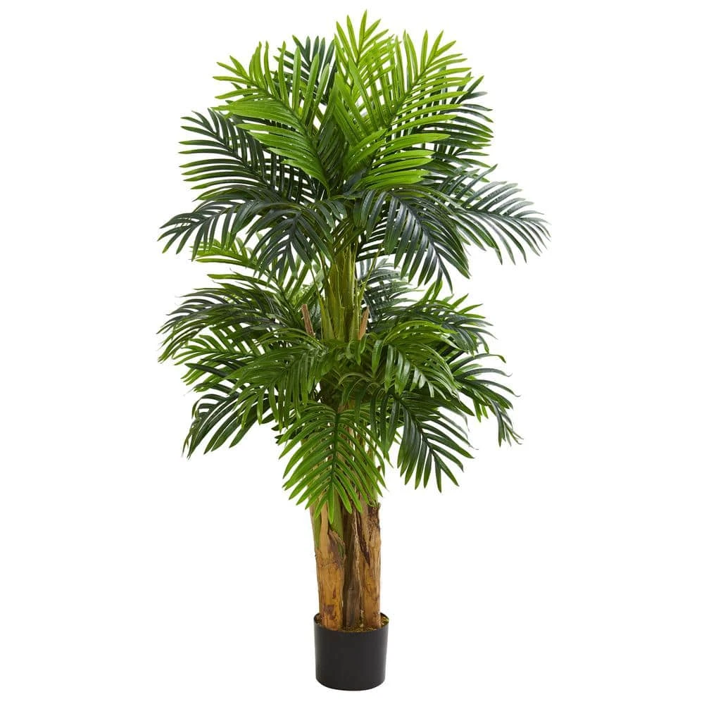 Indoor 5 Ft. Triple Areca Palm Artificial Tree 3 Indoor 5 Ft. Triple Areca Palm Artificial Tree