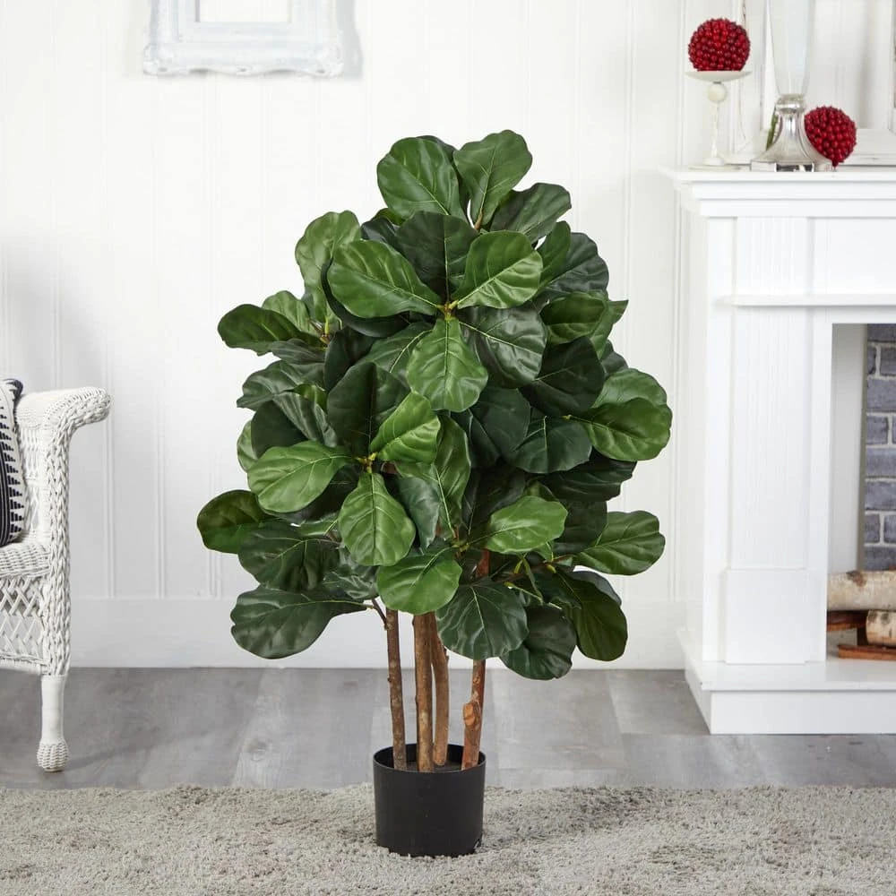 Indoor 3.5 Ft. Fiddle Leaf Artificial Tree 7 Indoor 3.5 Ft. Fiddle Leaf Artificial Tree - Image 5