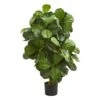 Indoor 3.5 Ft. Fiddle Leaf Artificial Tree -AFLORAL ONLINE STORE nearly natural artificial trees 5551 64 1000