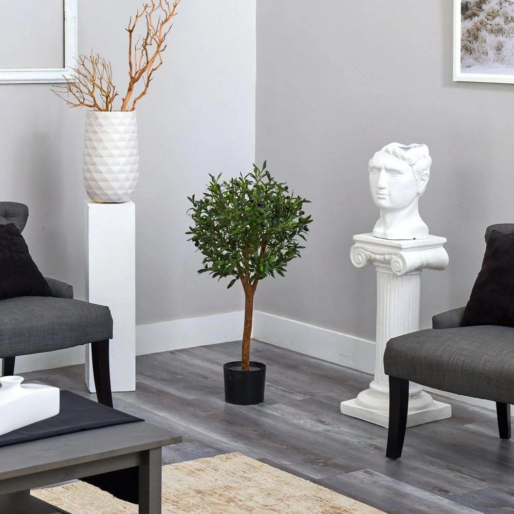 Indoor 3.5 In. Olive Artificial Tree 4 Indoor 3.5 In. Olive Artificial Tree - Image 2