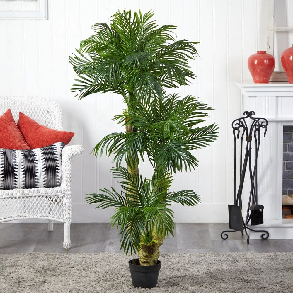 Indoor 5 Ft. Triple Phoenix Palm Artificial Tree 5 Indoor 5 Ft. Triple Phoenix Palm Artificial Tree - Image 3