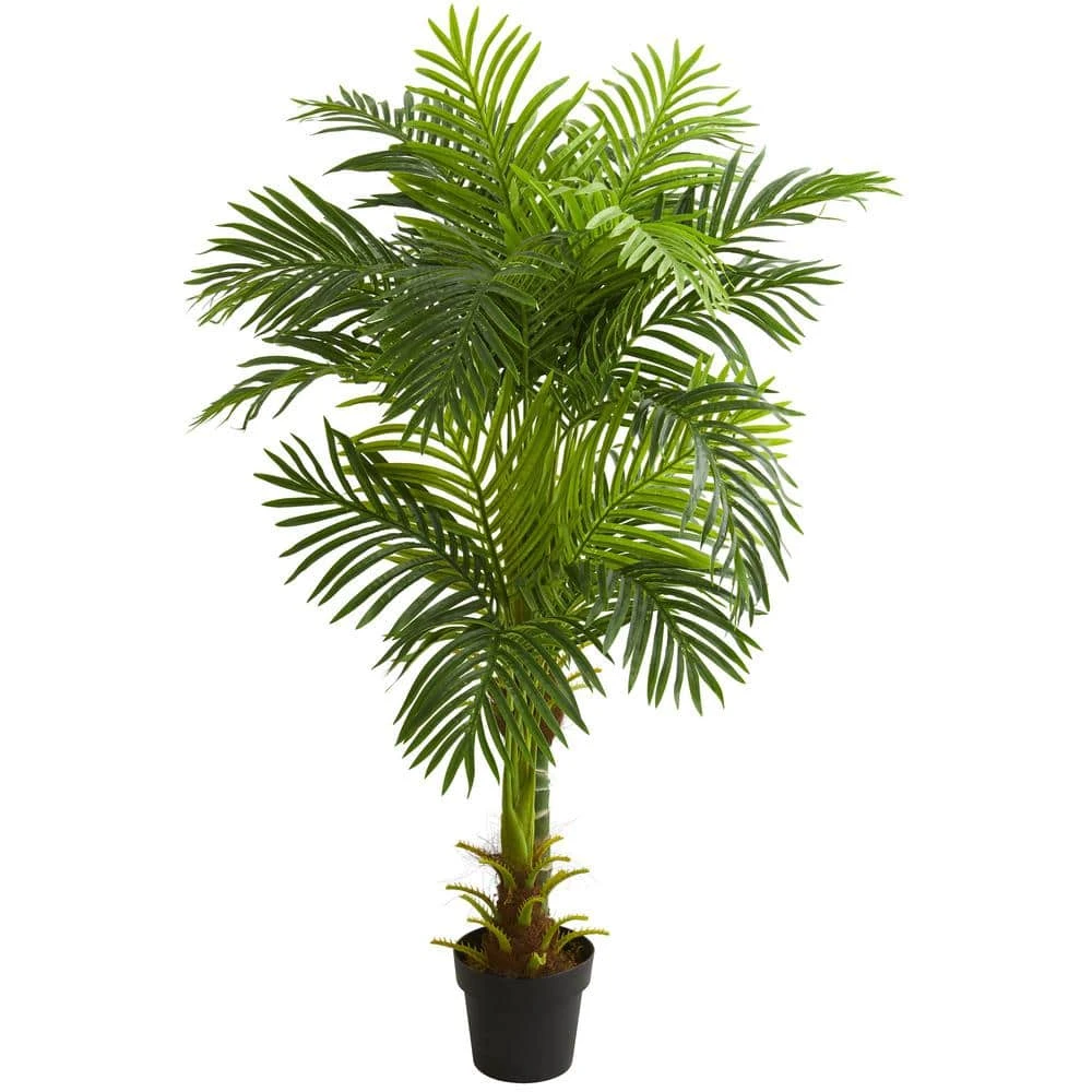 Indoor 5 Ft. Double Stalk Hawaii Palm Artificial Tree 3 Indoor 5 Ft. Double Stalk Hawaii Palm Artificial Tree