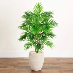 Indoor 4 Ft. Areca Artificial Palm Tree In Sand Colored Planter 12 Indoor 4 Ft. Areca Artificial Palm Tree In Sand Colored Planter -AFLORAL ONLINE STORE nearly natural artificial trees 5636 44 1000