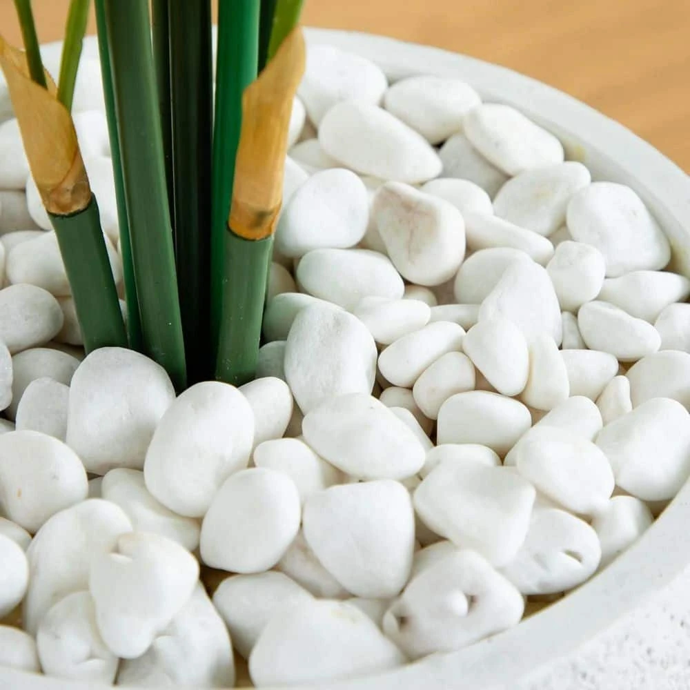 Indoor 4 Ft. Areca Artificial Palm Tree In White Planter 6 Indoor 4 Ft. Areca Artificial Palm Tree In White Planter - Image 4