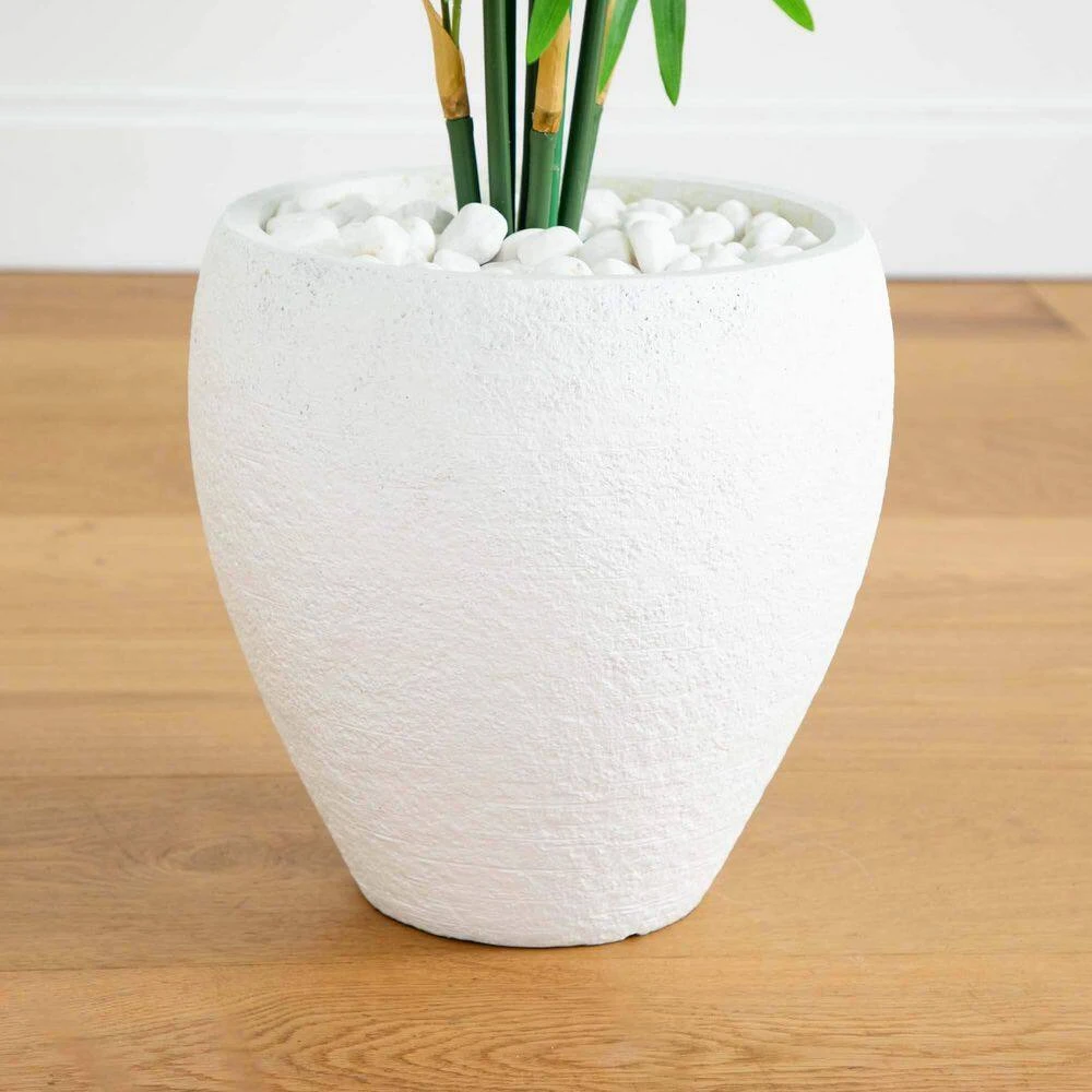 Indoor 4 Ft. Areca Artificial Palm Tree In White Planter 5 Indoor 4 Ft. Areca Artificial Palm Tree In White Planter - Image 3