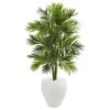 Indoor 4 Ft. Areca Artificial Palm Tree In White Planter -AFLORAL ONLINE STORE nearly natural artificial trees 5637 64 1000