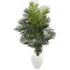 Indoor 5.5 Ft. Paradise Artificial Palm Tree In White Planter -AFLORAL ONLINE STORE nearly natural artificial trees 5639 64 1000