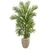 Indoor 5 Ft. Areca Palm Artificial Tree In Sand Colored Planter 2 Indoor 5 Ft. Areca Palm Artificial Tree In Sand Colored Planter -AFLORAL ONLINE STORE nearly natural artificial trees 5642 64 1000