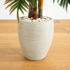 Indoor 5 Ft. Areca Palm Artificial Tree In Sand Colored Planter Real Touch 8 Indoor 5 Ft. Areca Palm Artificial Tree In Sand Colored Planter Real Touch -AFLORAL ONLINE STORE nearly natural artificial trees 5650 4f 1000