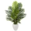 Indoor 4.5 Ft. Paradise Palm Artificial Tree In White Planter 2 Indoor 4.5 Ft. Paradise Palm Artificial Tree In White Planter -AFLORAL ONLINE STORE nearly natural artificial trees 5660 64 1000