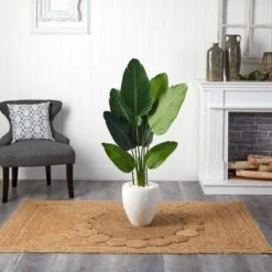 Indoor 4 Ft. Travelers Artificial Palm Tree In Oval Planter -AFLORAL ONLINE STORE nearly natural artificial trees 5664 c3 1000