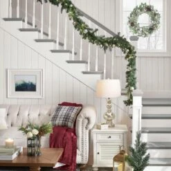 Indoor/Outdoor 27 In. Mini Cedar Artificial Pine Tree In Decorative Planter -AFLORAL ONLINE STORE nearly natural artificial trees 5694 wh 40 1000