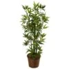 Indoor 4 Ft. Bamboo Artificial Tree In Coiled Rope Planter -AFLORAL ONLINE STORE nearly natural artificial trees 5808 64 1000