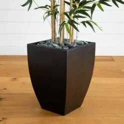 5 Ft. Bamboo Artificial Tree In Black Wash Planter 13 5 Ft. Bamboo Artificial Tree In Black Wash Planter -AFLORAL ONLINE STORE nearly natural artificial trees 5840 44 1000
