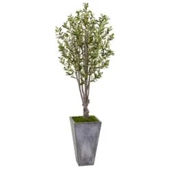 Indoor Olive Artificial Tree In Stone Planter