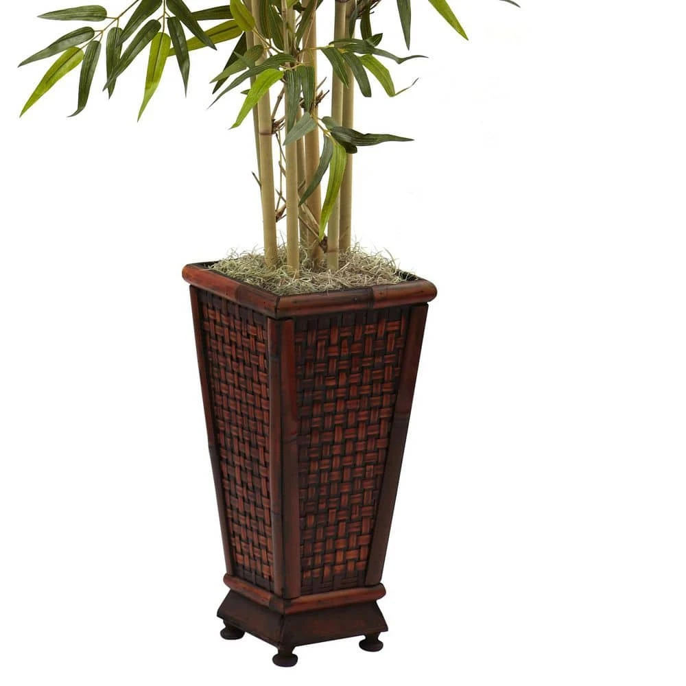 6 Ft. Artificial Bamboo Tree With Decorative Planter 5 6 Ft. Artificial Bamboo Tree With Decorative Planter - Image 3