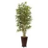 6 Ft. Artificial Bamboo Tree With Decorative Planter -AFLORAL ONLINE STORE nearly natural artificial trees 5922 64 1000
