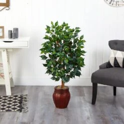 44 In. Artificial Ficus Tree With Decorative Planter 9 44 In. Artificial Ficus Tree With Decorative Planter -AFLORAL ONLINE STORE nearly natural artificial trees 5929 31 1000