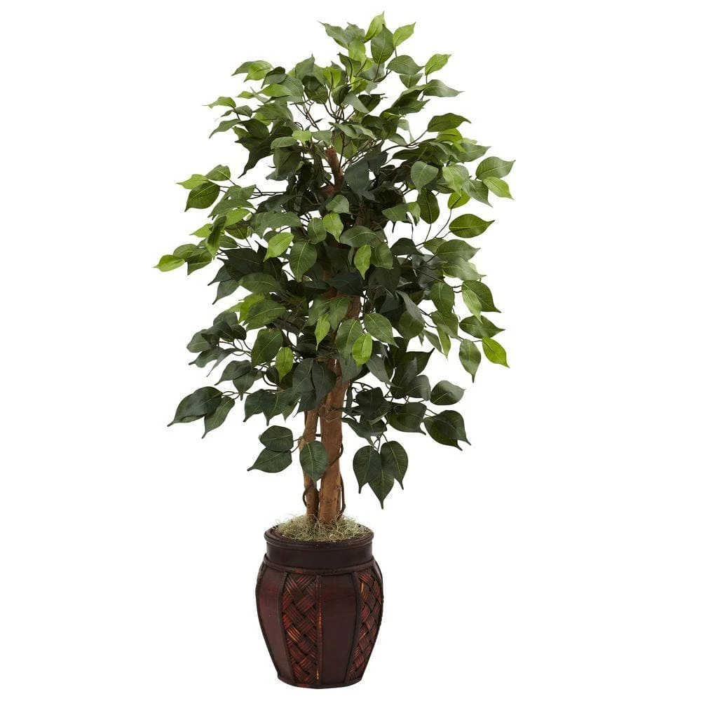 44 In. Artificial Ficus Tree With Decorative Planter 3 44 In. Artificial Ficus Tree With Decorative Planter