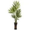 6 Ft. Artificial Kentia Tree With Bamboo Planter -AFLORAL ONLINE STORE nearly natural artificial trees 5942 64 1000