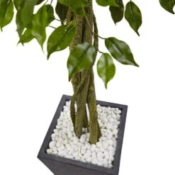 Indoor/Outdoor Ficus Artificial Tree With Slate Planter, UV Resistant 11 Indoor/Outdoor Ficus Artificial Tree With Slate Planter, UV Resistant -AFLORAL ONLINE STORE nearly natural artificial trees 5948 1f 1000
