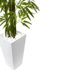 Artificial Bamboo Tree With White Planter UV Resistant (Indoor/Outdoor) -AFLORAL ONLINE STORE nearly natural artificial trees 5953 1f 1000