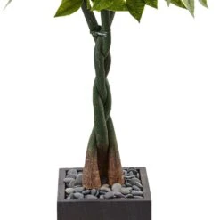 Indoor Money Artificial Tree In Black Square Planter -AFLORAL ONLINE STORE nearly natural artificial trees 5978 4f 1000