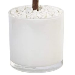 Indoor Sweet Bay Artificial Tree In White Glossy Cylinder 7 Indoor Sweet Bay Artificial Tree In White Glossy Cylinder -AFLORAL ONLINE STORE nearly natural artificial trees 5980 31 1000
