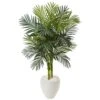 Indoor Golden Cane Palm Artificial Tree In White Oval Planter 2 Indoor Golden Cane Palm Artificial Tree In White Oval Planter -AFLORAL ONLINE STORE nearly natural artificial trees 5986 64 1000