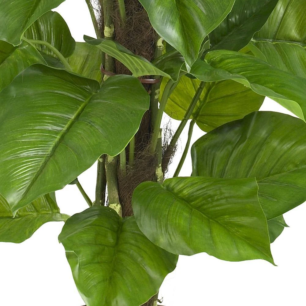 Real Touch 52 In. Artificial H Green Large Leaf Philodendron Silk Plant 5 Real Touch 52 In. Artificial H Green Large Leaf Philodendron Silk Plant - Image 3