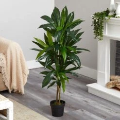 Real Touch 48 In. Artificial H Green Dracaena Silk Plant 15 Real Touch 48 In. Artificial H Green Dracaena Silk Plant -AFLORAL ONLINE STORE nearly natural artificial trees 6585 66 1000