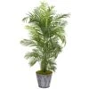 63 In. Indoor/Outdoor Areca Palm Artificial Tree In Decorative Planter UV Resistant -AFLORAL ONLINE STORE nearly natural artificial trees 9736 64 1000