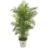 6 Ft. Indoor/Outdoor Areca Palm Artificial Tree In Planter UV Resistant -AFLORAL ONLINE STORE nearly natural artificial trees 9737 64 1000